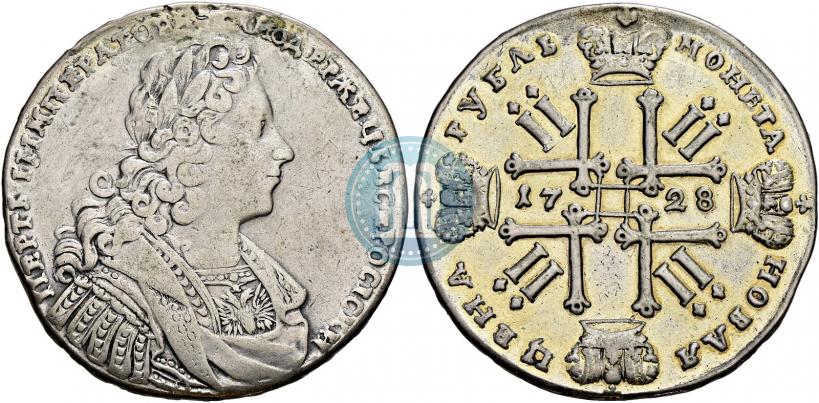 Фото 1 рубль 1728 года  "Тип 1728"