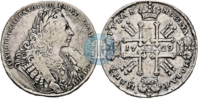 Фото 1 рубль 1729 года  "Тип 1729"