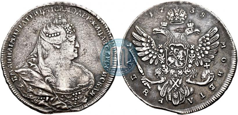 Picture 1 rouble 1738 year  "Moscow type"