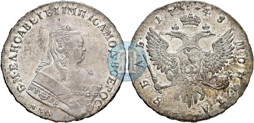 Picture 1 rouble 1748 year ММД 
