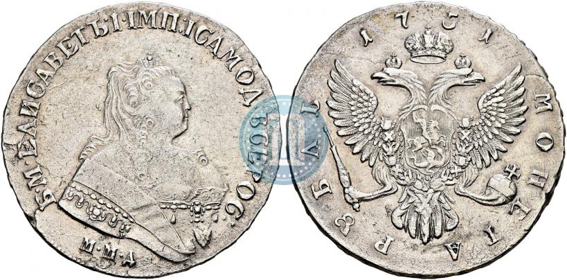 Picture 1 rouble 1751 year ММД 