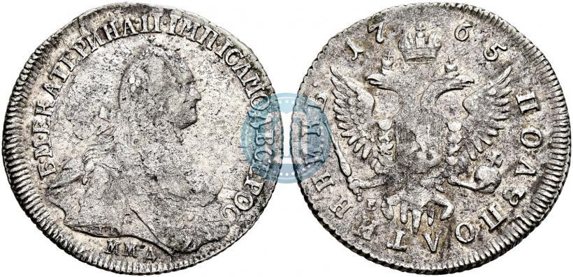Фото Полуполтинник 1765 года ММД-EI-Т.I. 
