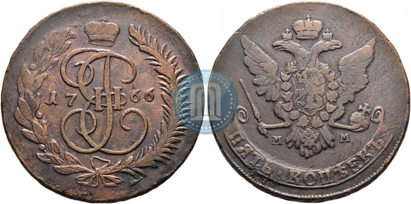 Picture 5 kopecks 1766 year ММ 