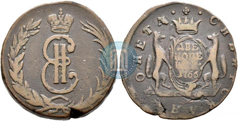 Фото 2 копейки 1766 года  