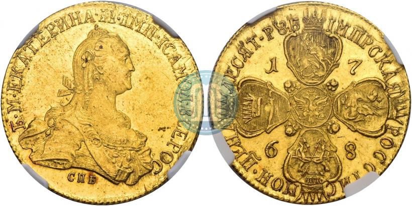 Picture 10 roubles 1768 year СПБ 