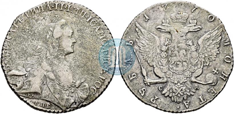 Фото 1 рубль 1770 года СПБ-СА 