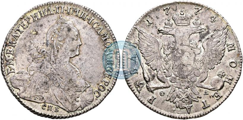 Picture 1 rouble 1774 year СПБ-ФЛ 