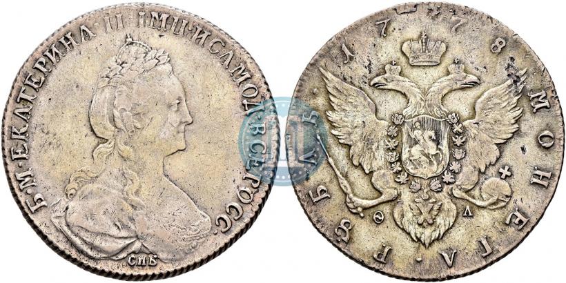 Picture 1 rouble 1778 year СПБ-ФЛ 