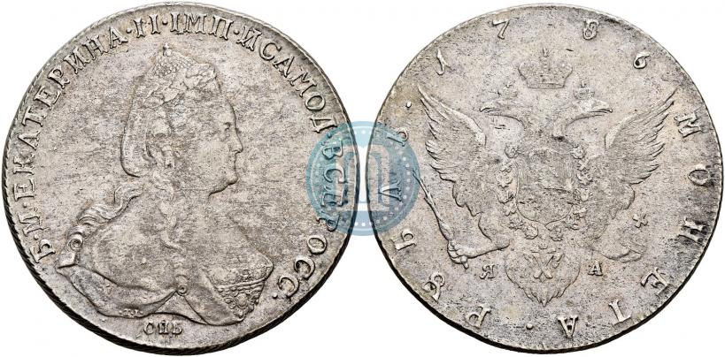 Picture 1 rouble 1786 year СПБ-ЯА 