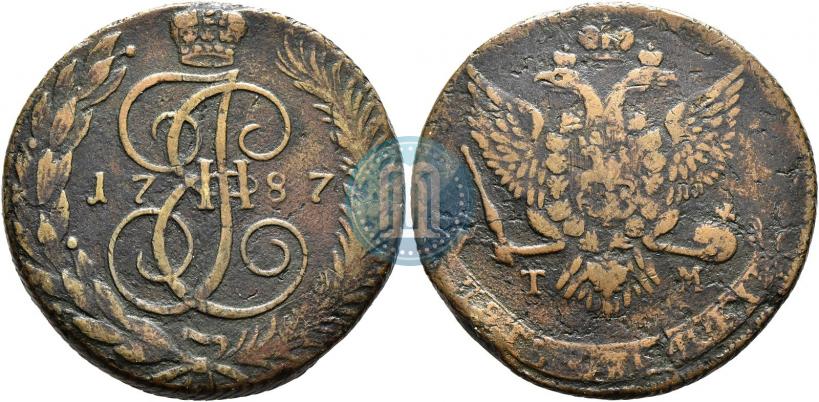 Picture 5 kopecks 1787 year ТМ 
