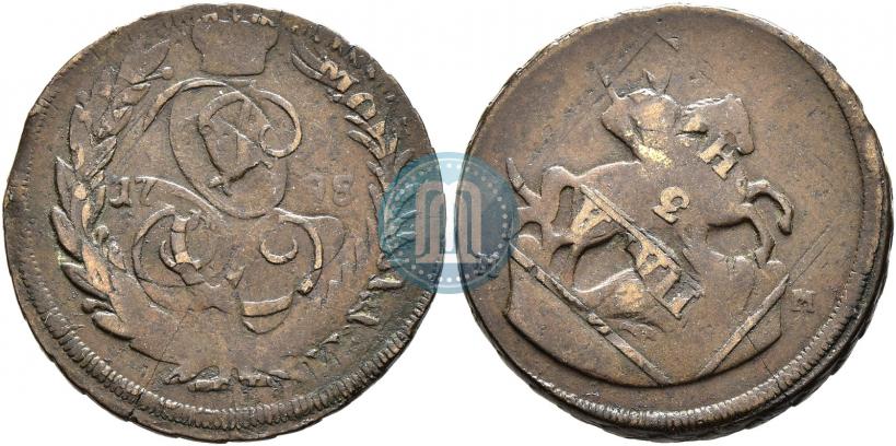 Фото 1 копейка 1788 года ММ 
