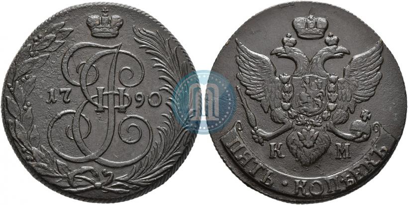 Picture 5 kopecks 1790 year КМ 