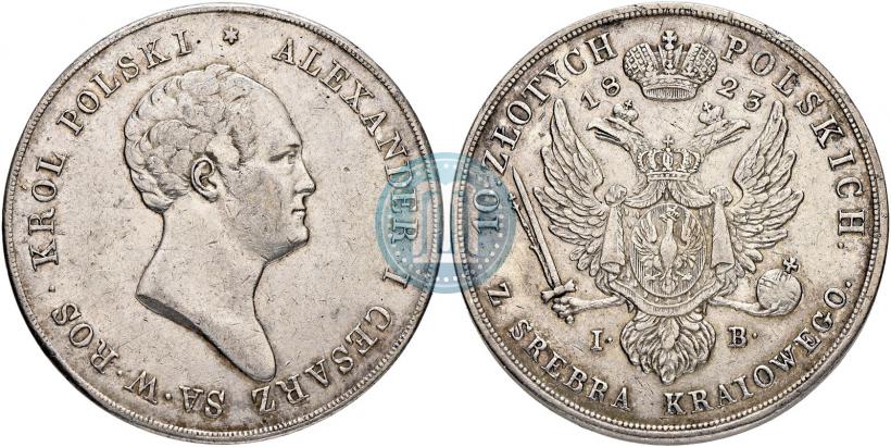 Picture 10 złotych 1823 year IB 