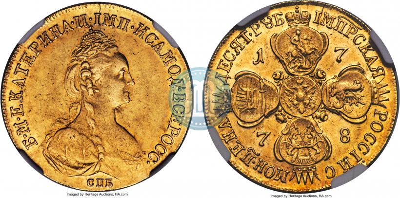 Picture 10 roubles 1778 year СПБ 
