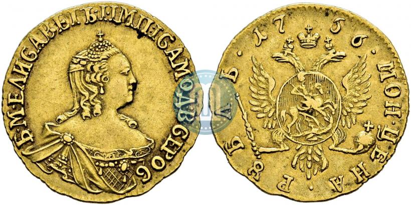 Фото 1 рубль 1756 года  