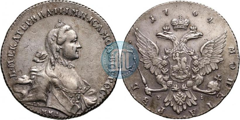 Picture 1 rouble 1764 year ММД-EI 