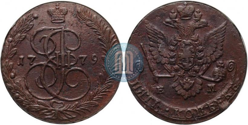 Picture 5 kopecks 1779 year ЕМ 