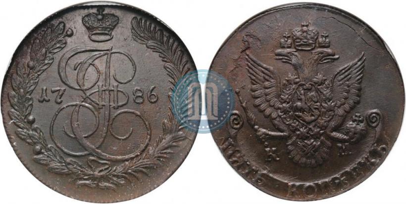 Picture 5 kopecks 1786 year КМ 