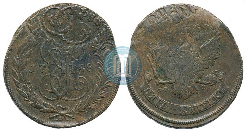 Picture 5 kopecks 1788 year СПМ 