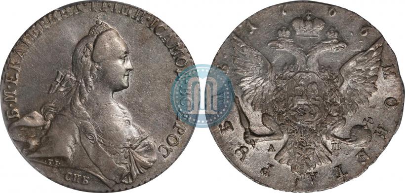 Picture 1 rouble 1766 year СПБ-АШ 