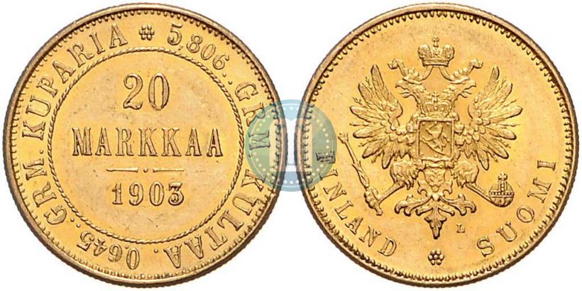 Picture 20 markkaa 1903 year L 