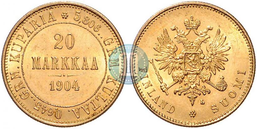 Picture 20 markkaa 1904 year L 