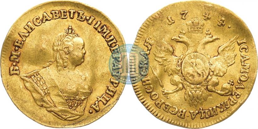 Picture 1 ducat 1744 year  