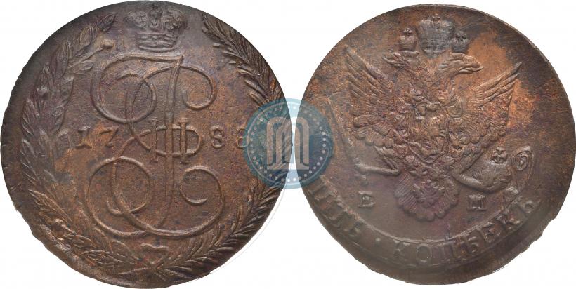 Фото 5 копеек 1788 года ЕМ 