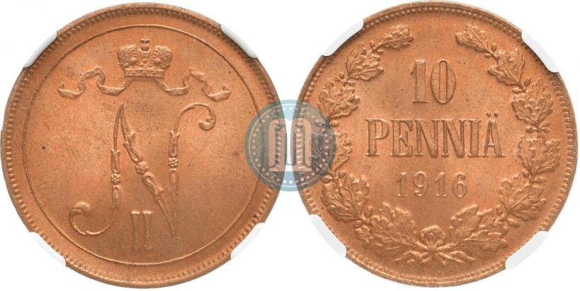 Фото 10 пенни 1916 года  