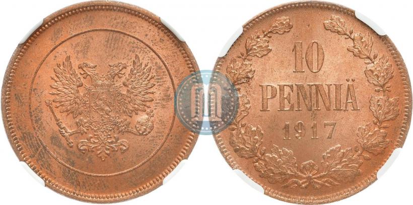 Picture 10 pennia 1917 year  