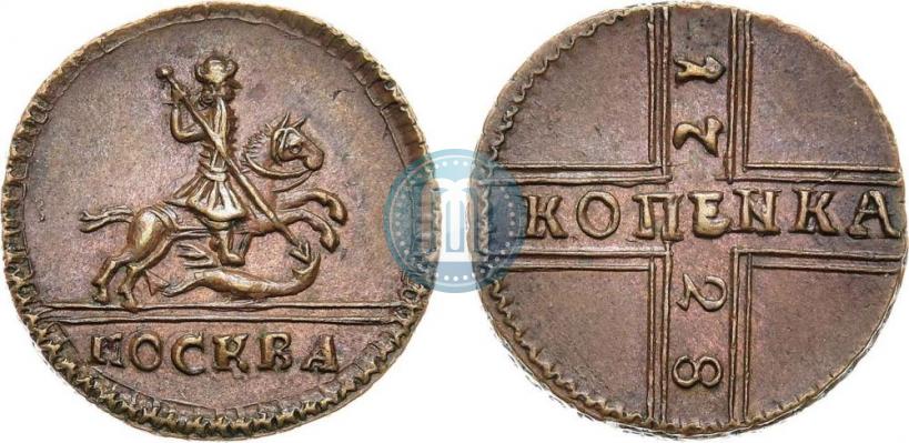 Фото 1 копейка 1728 года МОСКВА 