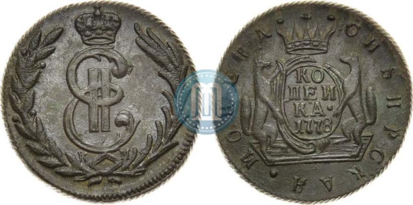 Фото 1 копейка 1778 года КМ 