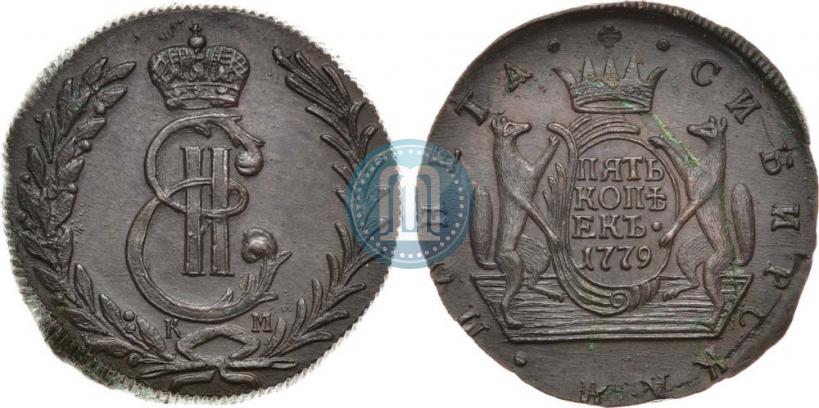 Picture 5 kopecks 1779 year КМ 