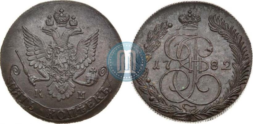 Picture 5 kopecks 1782 year КМ 