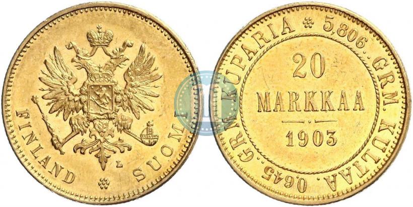 Picture 20 markkaa 1903 year L 