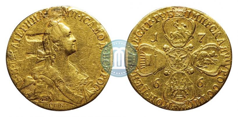 Picture 10 roubles 1766 year СПБ 
