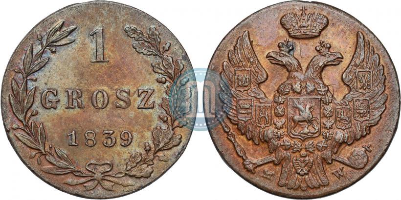Фото 1 грош 1839 года MW 