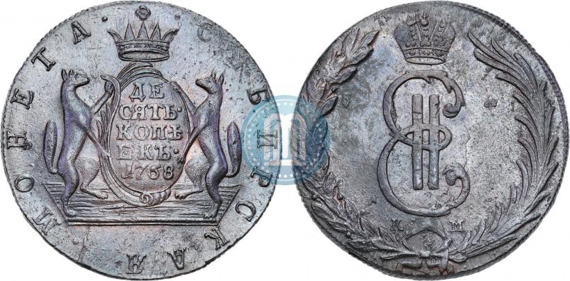 Picture 10 kopecks 1768 year КМ 