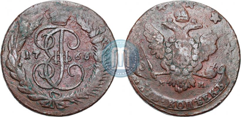Picture 5 kopecks 1766 year ММ 
