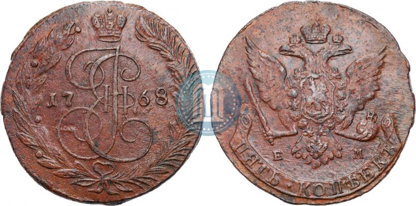 Picture 5 kopecks 1767 year ЕМ 
