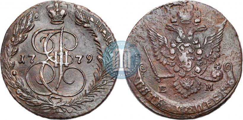 Picture 5 kopecks 1779 year ЕМ 