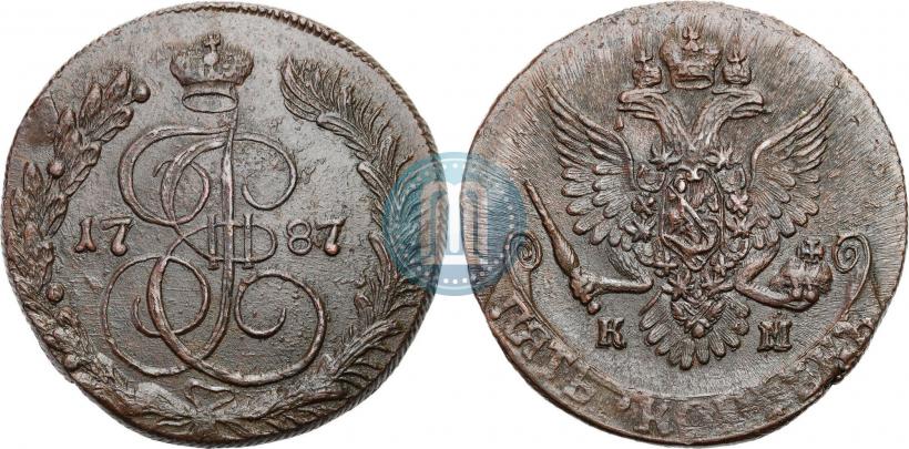 Picture 5 kopecks 1787 year КМ 