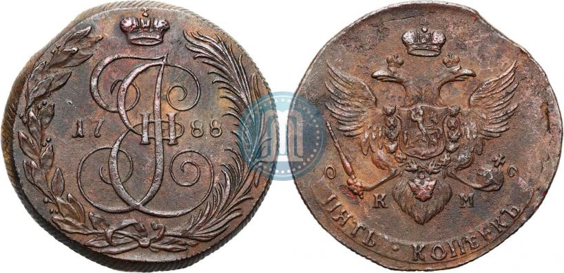 Picture 5 kopecks 1788 year КМ 
