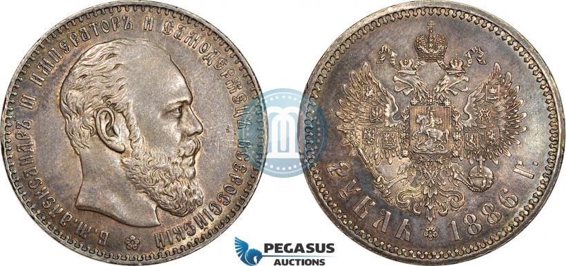 Фото 1 рубль 1886 года (АГ) 