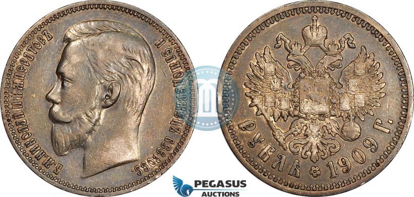Picture 1 rouble 1909 year (ЭБ) 