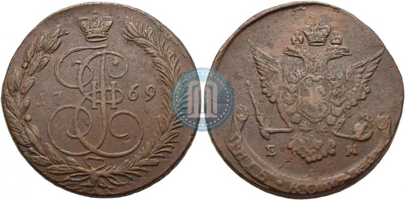 Фото 5 копеек 1769 года ЕМ 