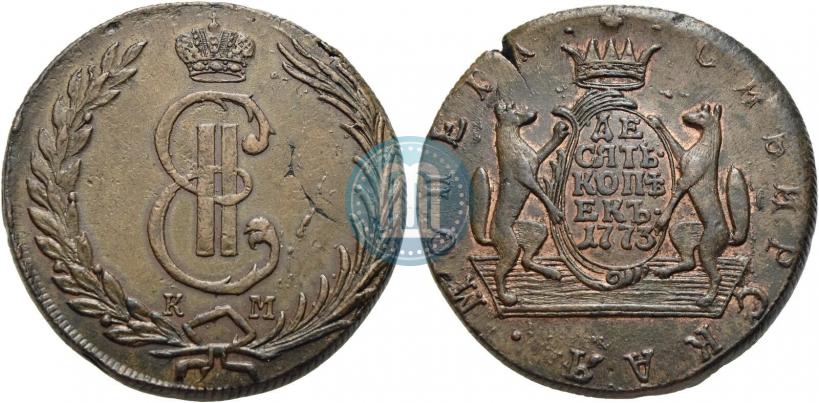 Picture 10 kopecks 1773 year КМ 