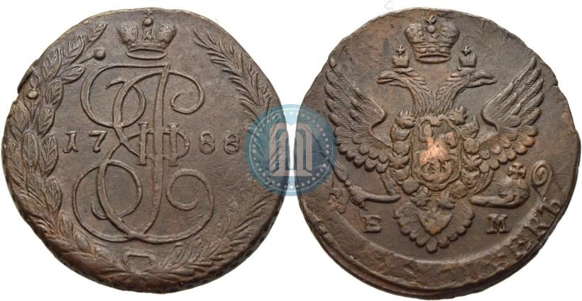 Picture 5 kopecks 1788 year ЕМ 