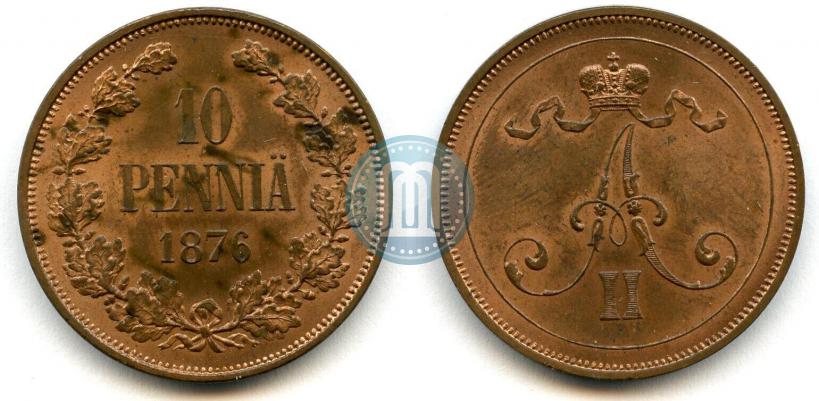 Фото 10 пенни 1876 года  