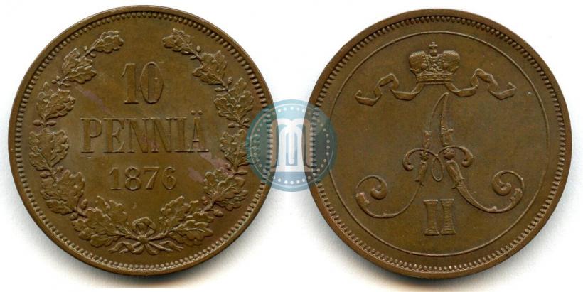 Фото 10 пенни 1876 года  